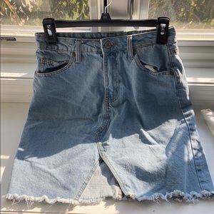 Knee Length Denim Skirt